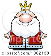 Clipart Chubby King In A Red Robe Royalty Free Vector Illustration