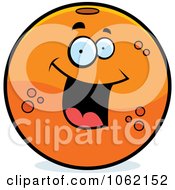 Clipart Happy Orange Character Royalty Free Vector Illustration by Cory Thoman