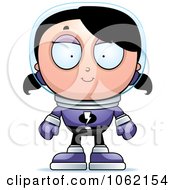 Clipart Astronaut Girl Royalty Free Vector Illustration