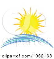 Clipart Summer Sun And Ocean Wave 4 Royalty Free Vector Nature Illustration