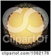 Clipart Vintage Golden Circle Frame Royalty Free Vector Illustration