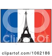 Poster, Art Print Of Eiffel Towers Over French Flag