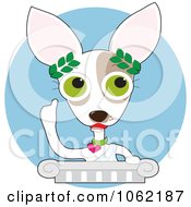 Chihuahua Philosopher Giving A Speech - Royalty Free Vector Dog Illustration