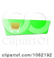 Poster, Art Print Of Green Shopping Cart Button