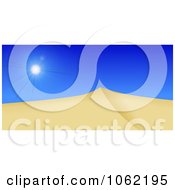 Clipart Bright Sun Over A Desert Landscape Royalty Free Illustration