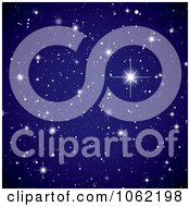 Clipart Twinkling Starry Night Sky Background Royalty Free Vector Illustration
