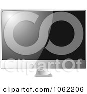 Poster, Art Print Of 3d Silver Computer Monitor Or Lcd Television