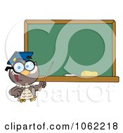 Professor Owl And Chalk Board