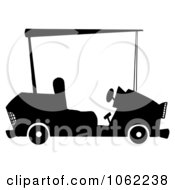 Black And White Golf Car