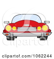 Clipart Red Convertible Car Royalty Free Vector Automotive Illustration