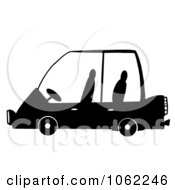 Clipart Black And White Mini Van Royalty Free Vector Automotive Illustration by Hit Toon
