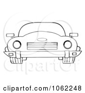 Poster, Art Print Of Outlined Convertible Car