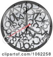 Clipart Crazy Wall Clock Royalty Free Vector Illustration