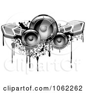 Poster, Art Print Of Music Speakers Arrows And Grunge