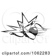 Clipart Bowling Ball And Pins In Black And White 8 Royalty Free Vector Illustration