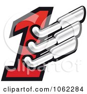 Clipart Racing Number One With Mufflers 1 Royalty Free Vector Illustration