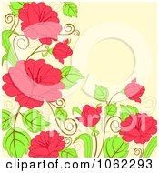 Poster, Art Print Of Pink Floral Background 10