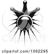 Clipart Bowling Ball And Pins In Black And White 7 Royalty Free Vector Illustration