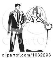 Poster, Art Print Of Wedding Couple In Black And White
