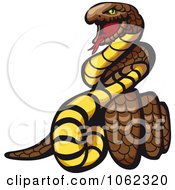 Clipart Coiled Snake Royalty Free Vector Illustration