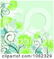 Poster, Art Print Of Green Floral Background 4