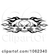 Clipart Three Flaming Skulls Royalty Free Vector Illustration