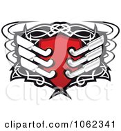 Clipart Racing Shield With Exhaust Mufflers Royalty Free Vector Illustration
