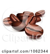 Clipart 3d Roasted Coffee Beans Royalty Free Vector Illustration by Oligo
