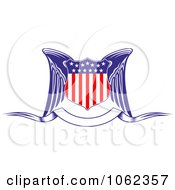 Poster, Art Print Of Winged American Shield And Banner