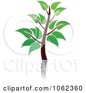 Clipart Green Tree Logo 6 Royalty Free Vector Illustration