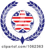 Clipart American Laurel Wreath 1 Royalty Free Vector Illustration