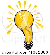 Poster, Art Print Of Yellow Light Bulb Logo 1