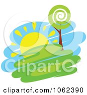 Poster, Art Print Of Spring Landscape Logo 3