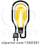 Clipart Yellow Light Bulb Logo 3 Royalty Free Vector Illustration