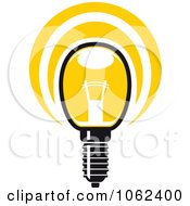 Clipart Yellow Light Bulb Logo 4 Royalty Free Vector Illustration