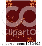 Clipart Red And Yellow Floral Background Royalty Free Vector Clip Art Illustration