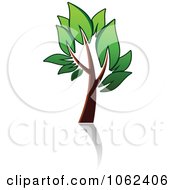 Clipart Green Tree Logo 4 Royalty Free Vector Illustration