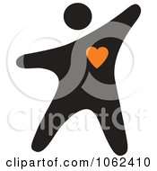 Clipart Loving Person Logo Royalty Free Vector Illustration