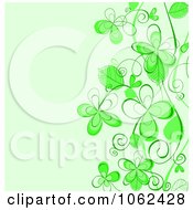 Clipart Green Floral Background 9 Royalty Free Vector Illustration