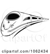 Clipart Subway Train In Black And White 5 Royalty Free Vector Illustration by Vector Tradition SM