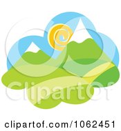 Clipart Spring Landscape Logo 5 Royalty Free Vector Illustration