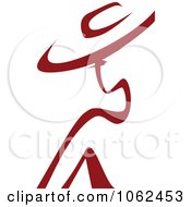 Clipart Red Woman And Hat Logo 1 Royalty Free Vector Illustration