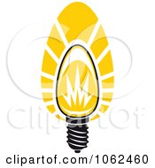 Clipart Yellow Light Bulb Logo 5 Royalty Free Vector Illustration