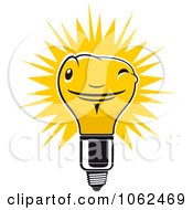 Clipart Yellow Light Bulb Logo 2 Royalty Free Vector Illustration