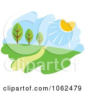Poster, Art Print Of Spring Landscape Logo 2