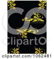 Clipart Black And Yellow Floral Background 1 Royalty Free Vector Clip Art Illustration