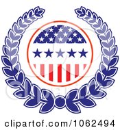 Clipart American Laurel Wreath 3 Royalty Free Vector Illustration