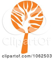 Clipart Orange Tree Logo 2 Royalty Free Vector Illustration