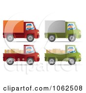 Poster, Art Print Of Movers Driving Trucks Digital Collage