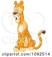 Clipart Shocked Lioness Royalty Free Vector Illustration